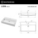Умывальник WHITECROSS Lois 80x49 (белый мат) иск. камень