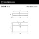 Умывальник WHITECROSS Lois 80x49 (RAL мат) иск. камень