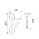 Крючок тройной поворотный Veragio Stanford, хром VR.STD-7735.CR