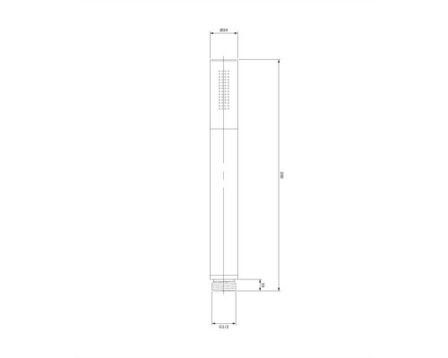 Душевая лейка Omnires Microphone, брашированное золото, MICROPHONE-RGLB Elit-san.ru