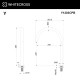 Излив отдельностоящий WHITECROSS Y1203CPB (брашированная медь)
