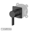 Смеситель скрытого монтажа на 1 потребитель WHITECROSS XT1441GM (оружейная сталь)