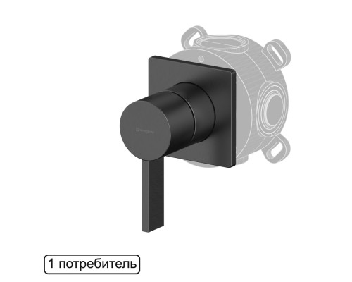 Смеситель скрытого монтажа на 1 потребитель WHITECROSS XT1441GM (оружейная сталь)