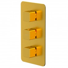 Смеситель термостатический для душа скрытого монтажа WHITECROSS X X1438GLB (брашированное золото)