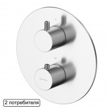 Смеситель термостат скрытого монтажа на 2 потребителя WHITECROSS Y Y1236NIB (брашированный никель)