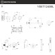 Смеситель для ванны скрытого монтажа WHITECROSS Y YSET1240BL (черный мат)