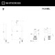 Смеситель для умывальника с выносным управлением WHITECROSS Y Y1218BL (черный мат)