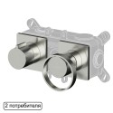 Смеситель скрытого монтажа на 2 потребителя WHITECROSS XO1442NIB (брашированный никель)