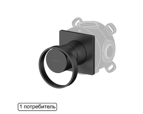 Смеситель скрытого монтажа на 1 потребитель WHITECROSS XO1441GM (оружейная сталь)