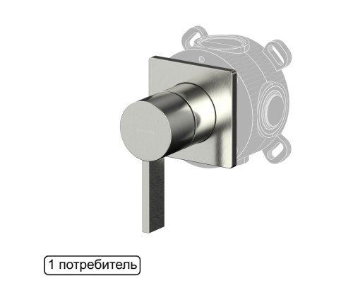 Смеситель скрытого монтажа на 1 потребитель WHITECROSS XT1441NIB (брашированный никель)