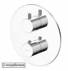 Смеситель термостат скрытого монтажа на 2 потребителя WHITECROSS Y Y1236CR (хром)