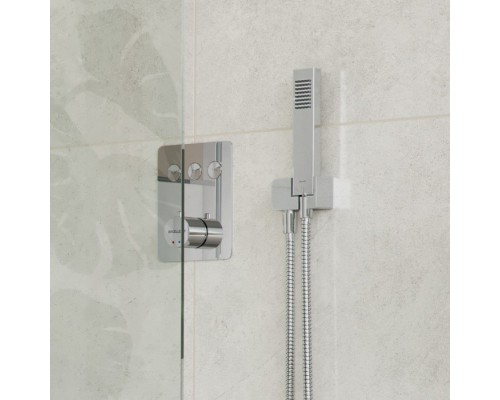 Смеситель термостатический для ванны и душа скрытого монтажа EXCELLENT Krotos AREX.8046CR (хром) Elit-san.ru