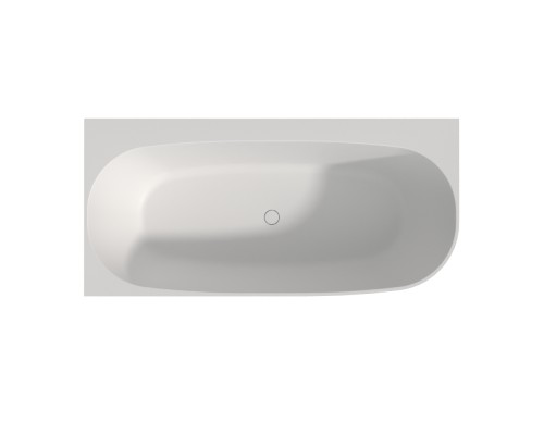 Ванна WHITECROSS Magnet 170x80 L БЕЗ ПЕРЕЛИВА (белый мат) иск. камень