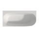 Ванна WHITECROSS Magnet 170x80 L БЕЗ ПЕРЕЛИВА (белый мат) иск. камень