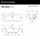 Ванна WHITECROSS Gin Duo 175x75 (белый мат) иск. камень