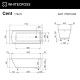 Ванна WHITECROSS Cent 175x70 (белый мат) иск. камень