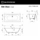 Ванна WHITECROSS Gin Duo 170x80 (белый мат) иск. камень