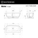 Ванна WHITECROSS Make 170x80 БЕЗ ПЕРЕЛИВА (белый мат) иск. камень