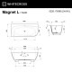 Ванна WHITECROSS Magnet 170x80 L (RAL мат) иск. камень