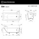 Ванна WHITECROSS Gin 160x70 (RAL мат) иск. камень