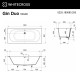 Ванна WHITECROSS Gin Duo 180x80 (белый мат) иск. камень