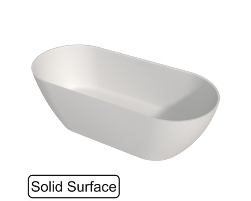 Ванна WHITECROSS Tawna 165x80 (белый мат) БЕЗ ПЕРЕЛИВА иск. камень