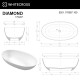 Ванна из литого мрамора 170x87 см Whitecross Diamond 0201.170087.100 Elit-san.ru