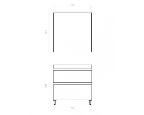 Зеркало ASB-Mebel Коста 80 "Ясень белый" (11490)