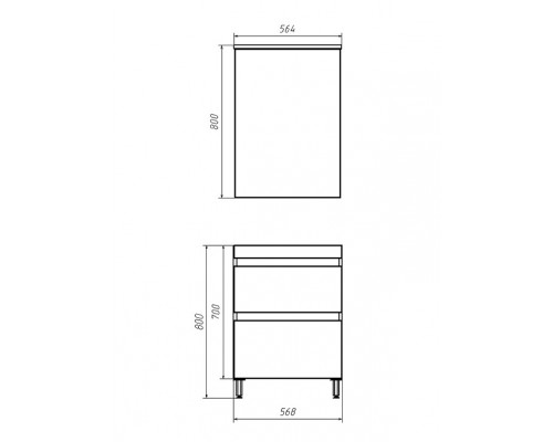 Зеркало ASB-Mebel Коста 60 "Ясень белый" (11482)