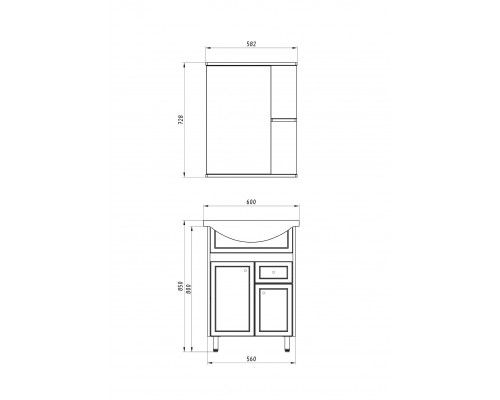 Зеркало ASB-Mebel Орхидея 60 (11545)