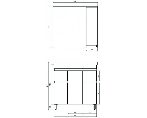 Зеркало ASB-Mebel Марко 80 (10718)