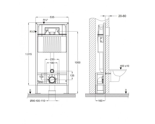 Инсталляция BETTOSERB Sava Free Standing+клавиша смыва TWIN хром глянец (SFS40006464) Инсталляция BETTOSERB Sava Free Standing+клавиша смыва TWIN хром глянец (SFS40006464)