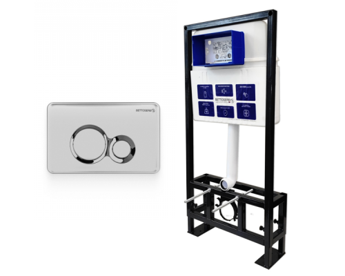 Инсталляция BETTOSERB Sava Free Standing+клавиша смыва DUO хром матовый/хром глянец (SFS40006463) Инсталляция BETTOSERB Sava Free Standing+клавиша смыва DUO хром матовый/хром глянец (SFS40006463)
