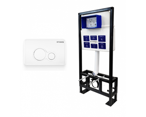 Инсталляция BETTOSERB Sava Free Standing+клавиша смыва TWIN белый глянец (SFS40006457) Инсталляция BETTOSERB Sava Free Standing+клавиша смыва TWIN белый глянец (SFS40006457)