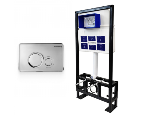 Инсталляция BETTOSERB Sava Free Standing+клавиша смыва TWIN хром глянец (SFS40006464) Инсталляция BETTOSERB Sava Free Standing+клавиша смыва TWIN хром глянец (SFS40006464)