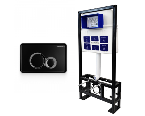 Инсталляция BETTOSERB Sava Free Standing+клавиша смыва DUO черный матовый/хром глянец (SFS40006461) Инсталляция BETTOSERB Sava Free Standing+клавиша смыва DUO черный матовый/хром глянец (SFS40006461)