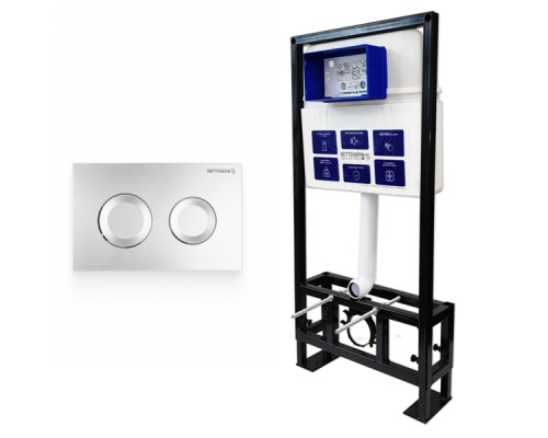 Инсталляция BETTOSERB Sava Free Standing+клавиша смыва COOL хром матовый (SFS40006468) Инсталляция BETTOSERB Sava Free Standing+клавиша смыва COOL хром матовый (SFS40006468)