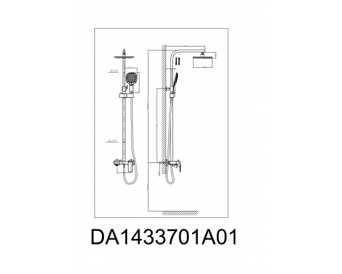 Душевая система DK Berlin Freie (DA1433701A01)