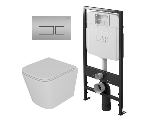 Комплект D&K DS1431603 унитаз DT1436016, инсталляция DI8055119, клавиша смыва DB1439002 Комплект D&K DS1431603 унитаз DT1436016, инсталляция DI8055119, клавиша смыва DB1439002