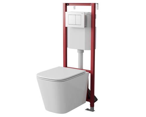 Инсталляция с белой клавишей D&K 400*165*1160мм (DI8640116) Инсталляция с белой клавишей D&K 400*165*1160мм (DI8640116)