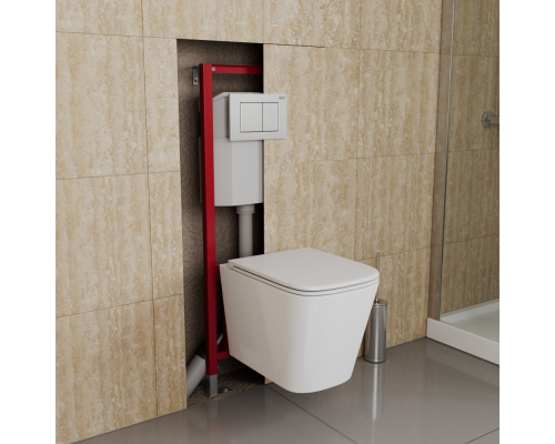 Инсталляция с белой клавишей D&K 400*165*1160мм (DI8640116) Инсталляция с белой клавишей D&K 400*165*1160мм (DI8640116)