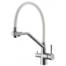 Смеситель для кухни ESKO R-излив, с подключением к фильтру, белый (K25 W)