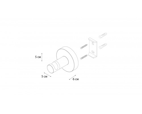 Крючок одинарный хром Fixsen Comfort Chrome (FX-85005)