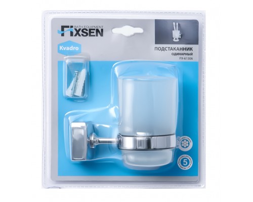 Подстаканник FIXSEN Kvadro одинарный (FX-61306) Подстаканник FIXSEN Kvadro одинарный (FX-61306)