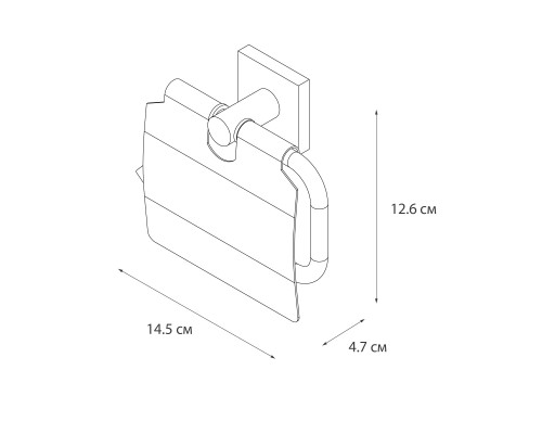 Бумагодержатель с крышкой Fixsen Lux Chrome (FX-15010)