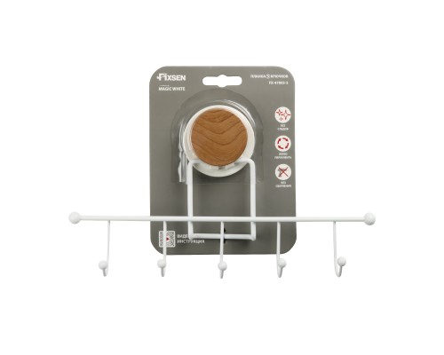 Планка 5 крючков Fixsen Magic White (FX-47005-5)