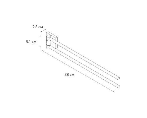 Полотенцедержатель рога 2-ой Fixsen Lux Chrome (FX-15002A)