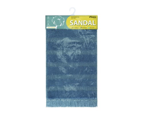 Коврик для ванной 1-ый Fixsen SANDAL серо-голубой, 50х80см (FX-8020C)