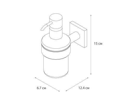 Дозатор жидкого мыла Fixsen Lux Satin, сатин (FX-16012)