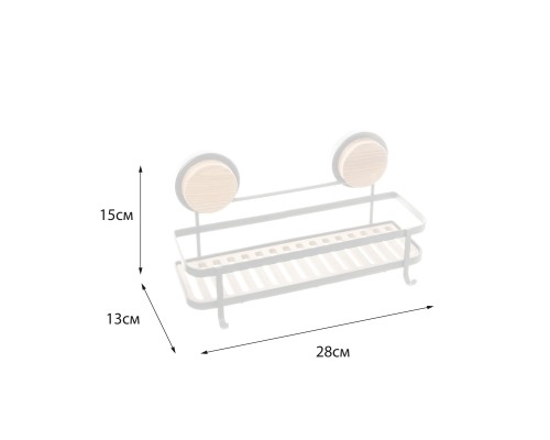 Полка Fixsen прямая одноэтажная черная-дерево  Magic (FX-950B-1)